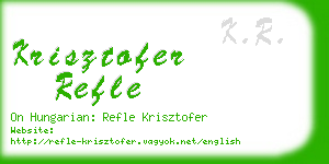 krisztofer refle business card